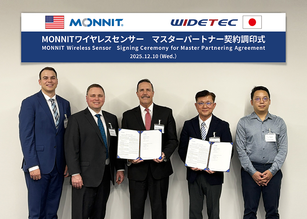 MONNITワイヤレスセンサー マスターパートナー契約調印式